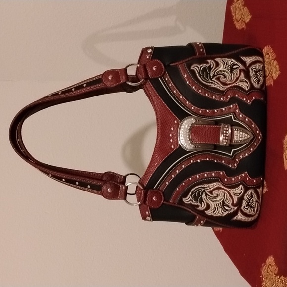 P&G Western Black and Red Women's Bag - Picture 2 of 12
